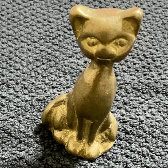 Vintage Brass Cat Figurines (Set of 2) – Sweet Mini Companions - Picture 1 of 8